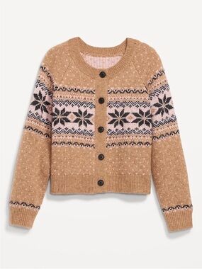 Old Navy Holiday Fair Isle Cardigan Sweater
